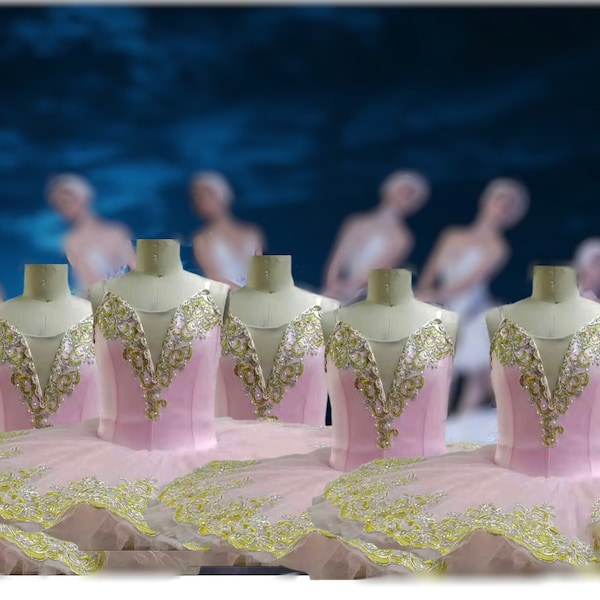 Ballet school tutus, bulk buy ballet tutus, cheap ballet tutus for ballet shows, pink and gold tutu