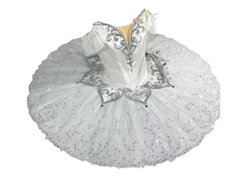 Professional White  Fairy Ballet Tutu Made to Measure Classical Pancake Tutu Sleeping Beauty Aurora Competition  YAGP Dancewear
