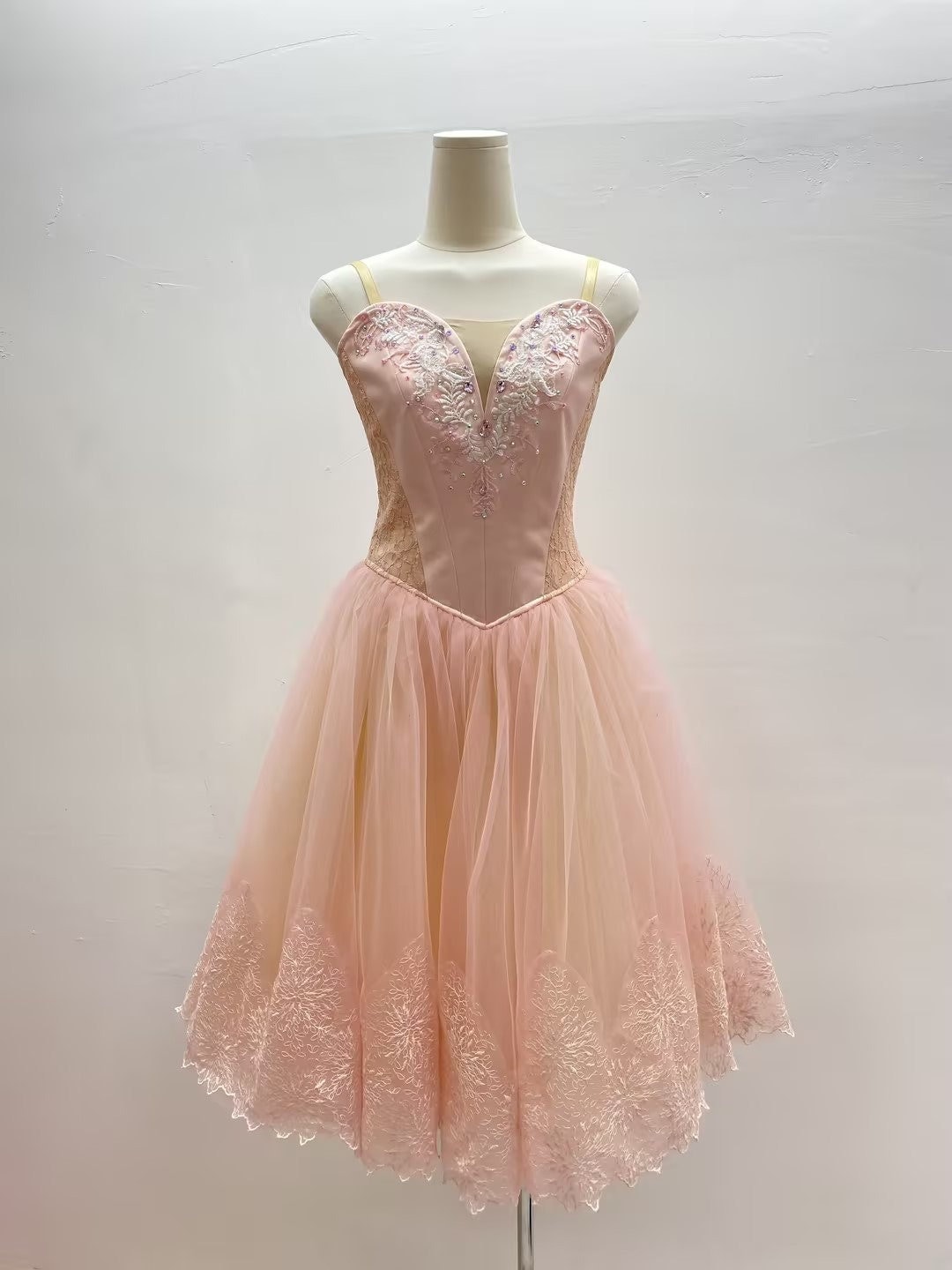 Peach Romantic Ballet Tutu, Lace Bodice, Pink Tulle Skirt - Etsy