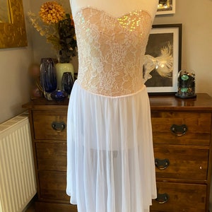 White ballet Costume, Girls ballet costume, Jazz dance costume