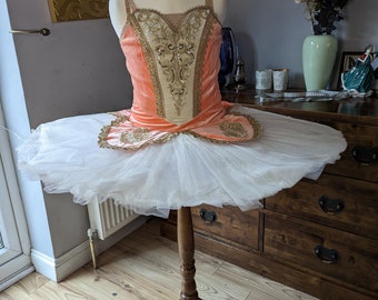 Orange and gold stretch ballet tutu