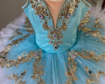 Turquoise Ballet Tutu, Ready Made Tutu size child 14