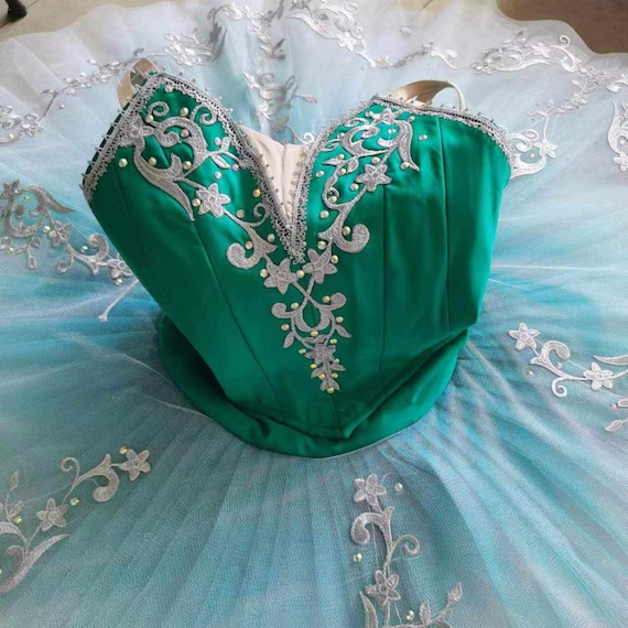 Green Ballet Tutu, Emeralds Soloist Pancake Tutu, Jewels Stage