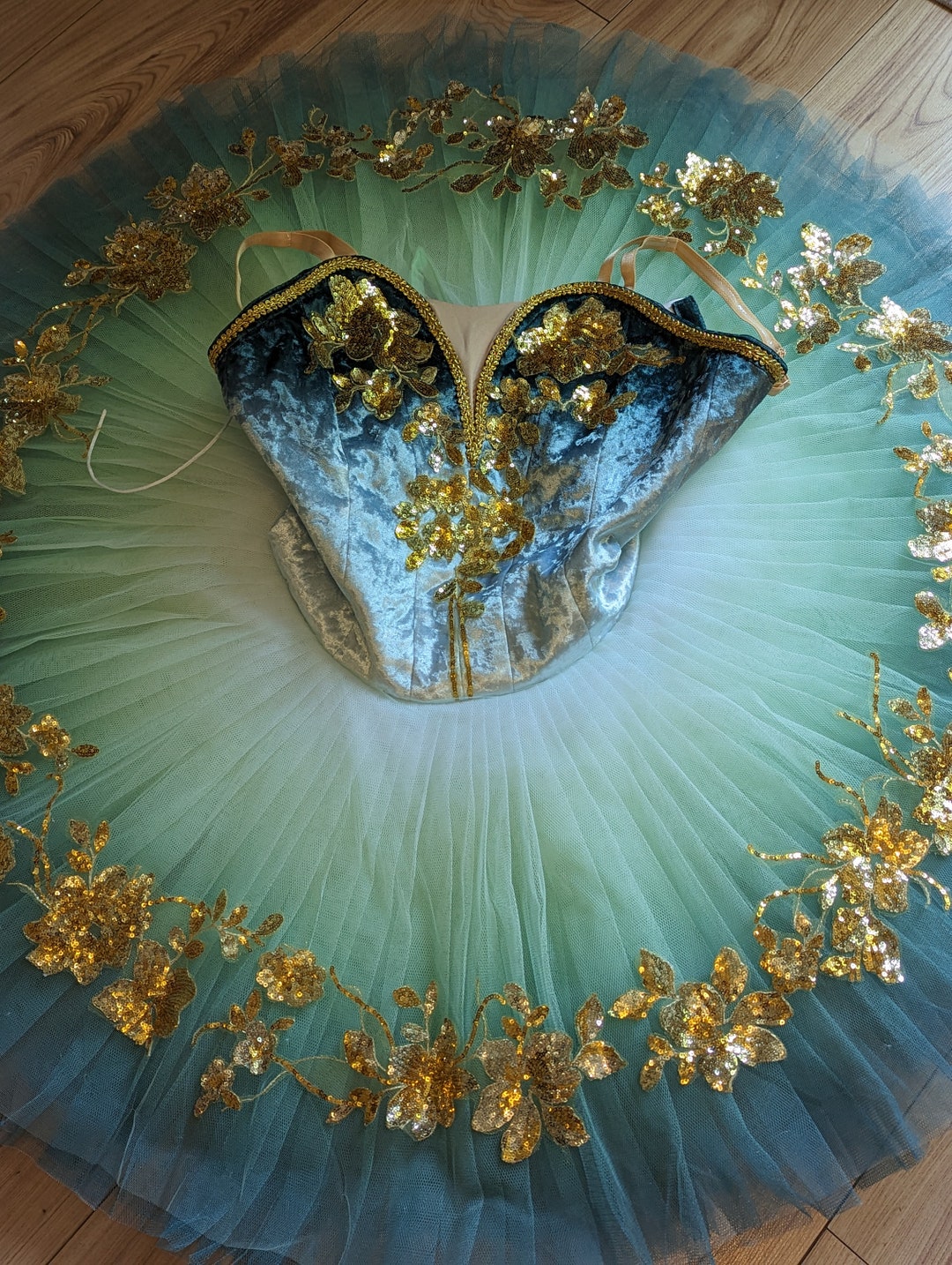 Green Ballet Tutu, Emerald Ballet Tutu, Professional Ballet Tutu - Main Image