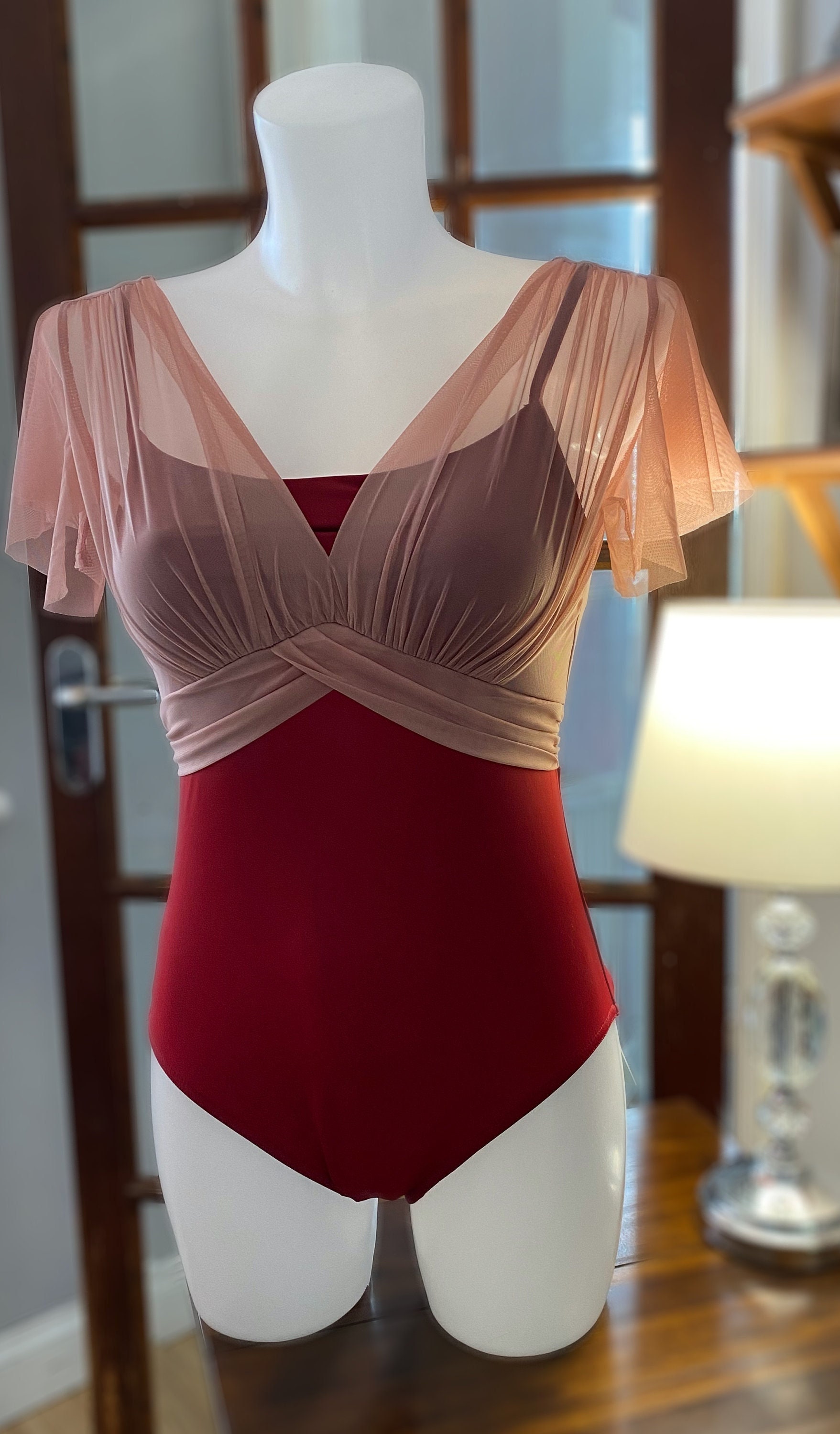 Red Ballet Leotard Ballet Leotard Dance Practice Ballet Etsy