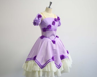 Awaking of Flora's Dreamy Purple Tutu: Clara's Elegant Party Dress