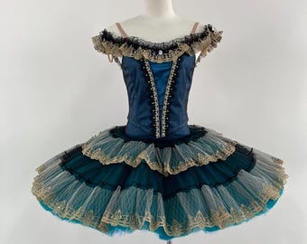 Blue Ballet Tutu, Paquita Don Quixote Style, Custom Made