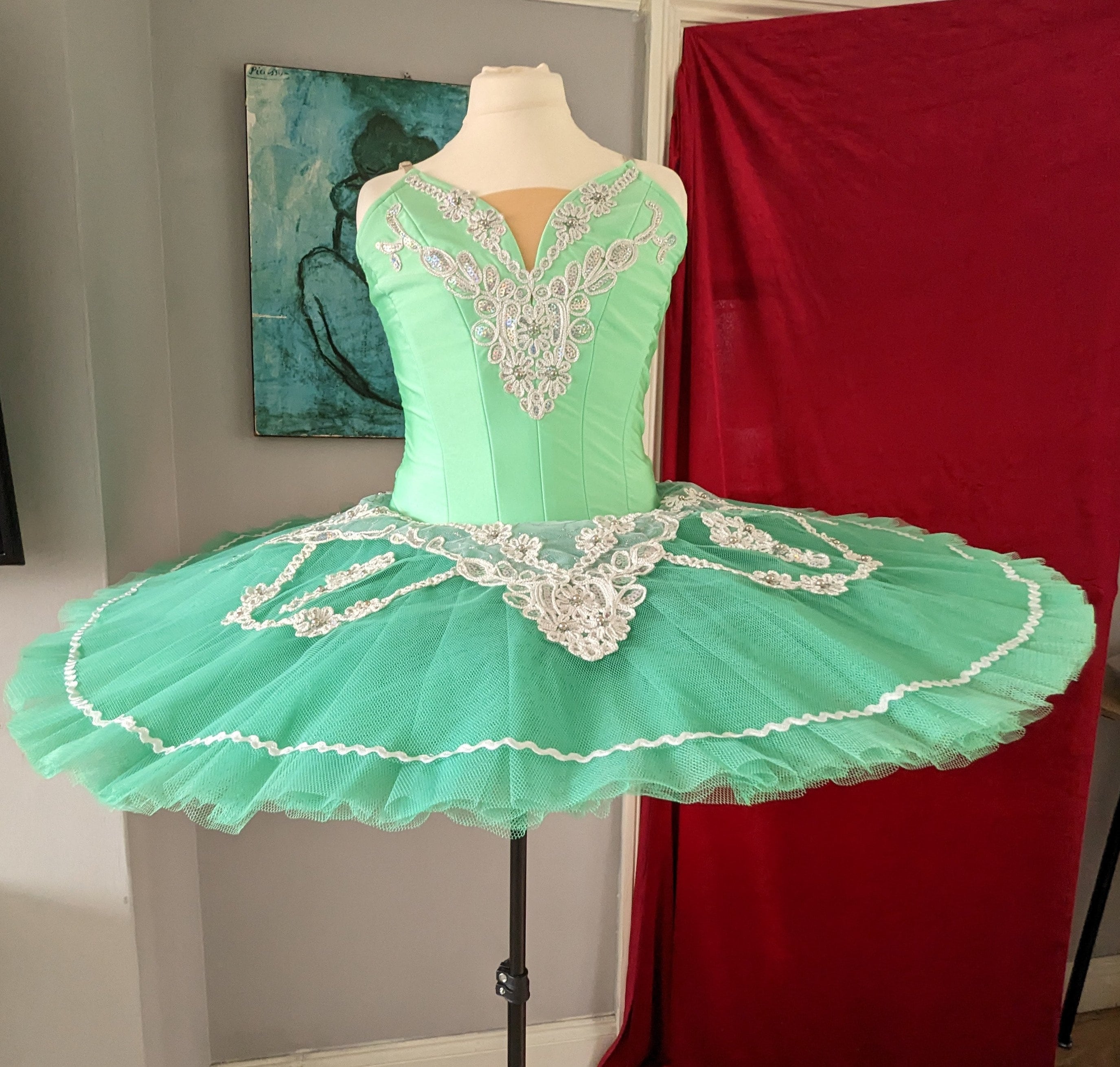 Traje de baile de ballet negro blanco rojo de Tutú de plato de Navidad para  mujer Falda de baile de ballet para adultos Tutú con ropa interior