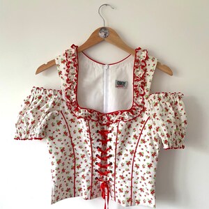 Off shoulder frill trim bow front shirred milkmaid top top