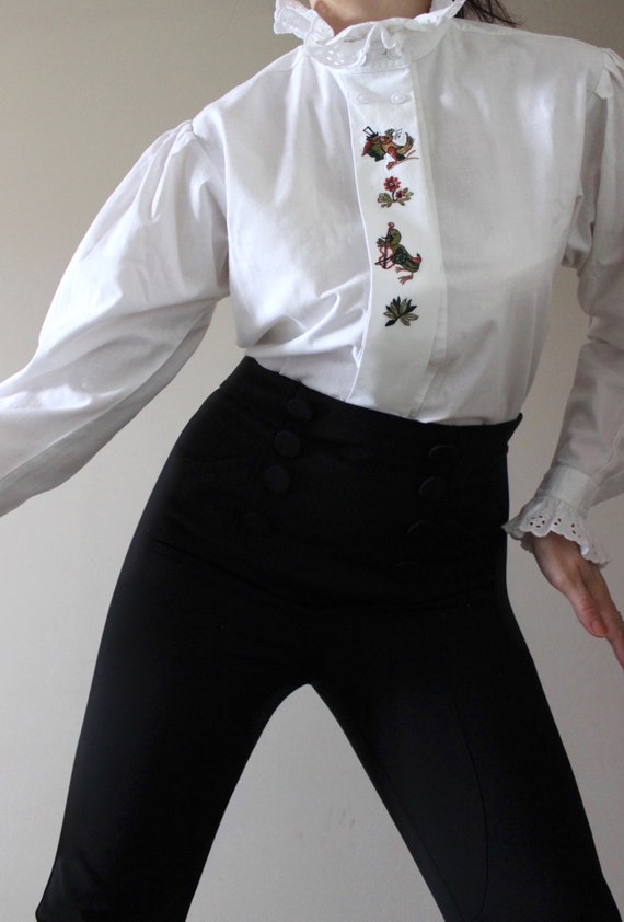 Vintage 100% Cotton Embroidered Edwardian-style Au