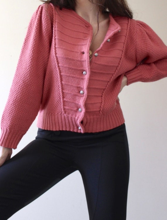 mauve pink cardigan