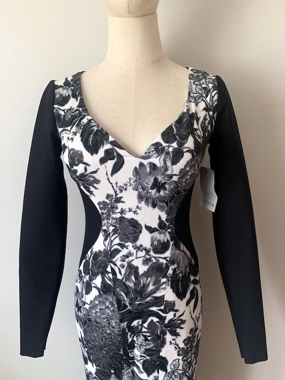 Stella McCartney, Vintage Stella McCartney Bodycon Dress: Floral Midi Dress size XS, XXS