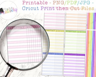 Printable Habit Tracker Stickers – Planner Box Stickers (PDF, PNG, JPG)