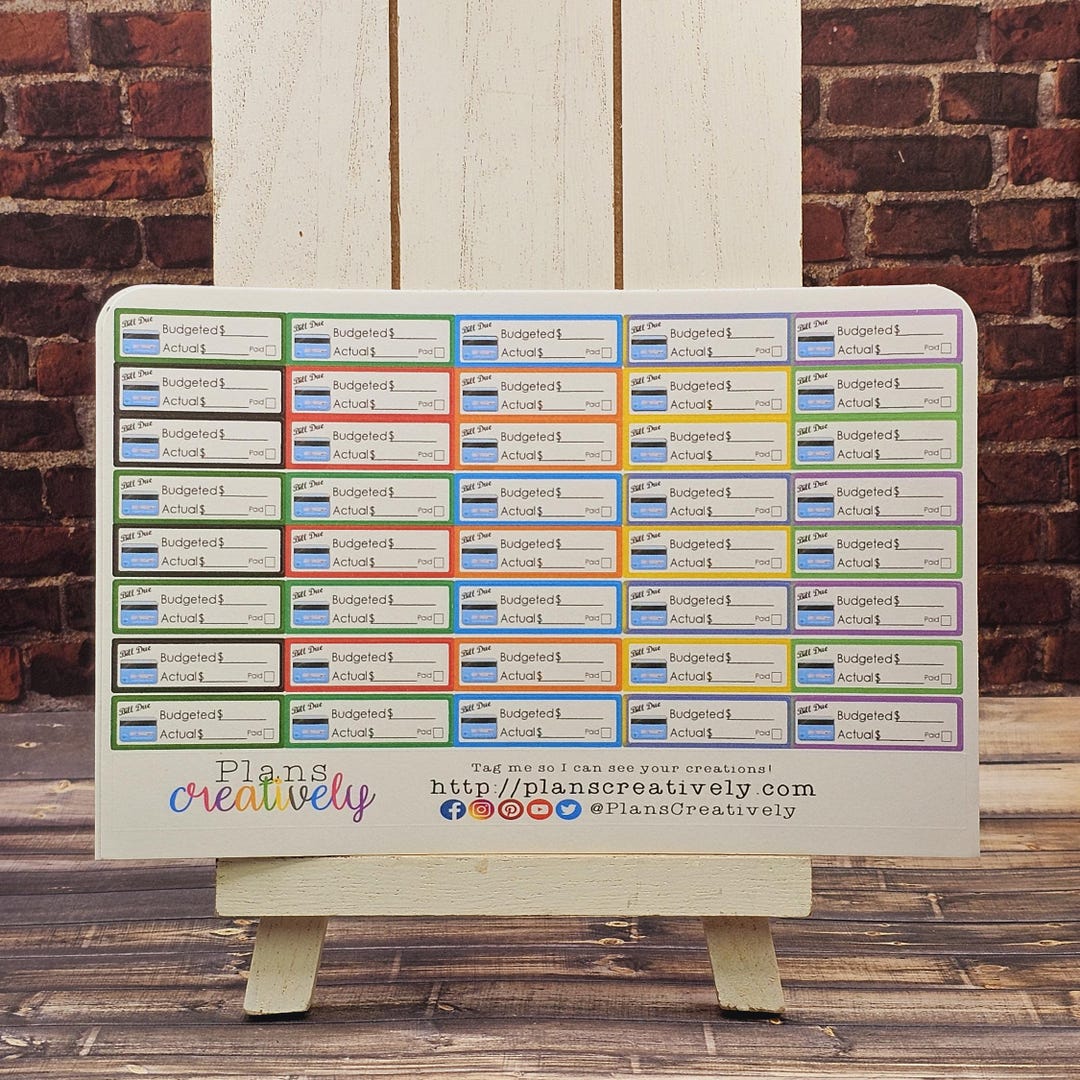 Credit Card Bill Planner Stickers - Budget Payment Reminders - Etsy