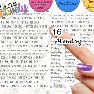 Printable Date Planner Stickers | Repurpose Dated Planners (PNG, JPG)