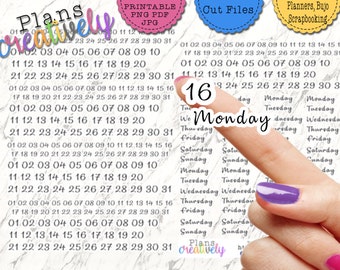 Printable Date Planner Stickers | Repurpose Dated Planners (PNG, JPG)