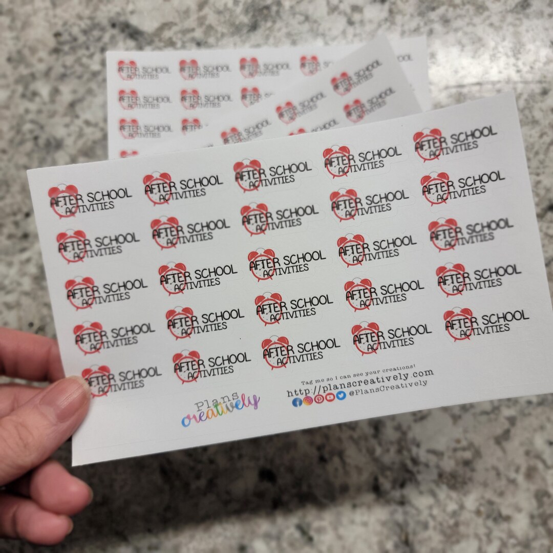 After School Routine Stickers After School Activities Stickers – Planner Reminder Stickers - Etsy