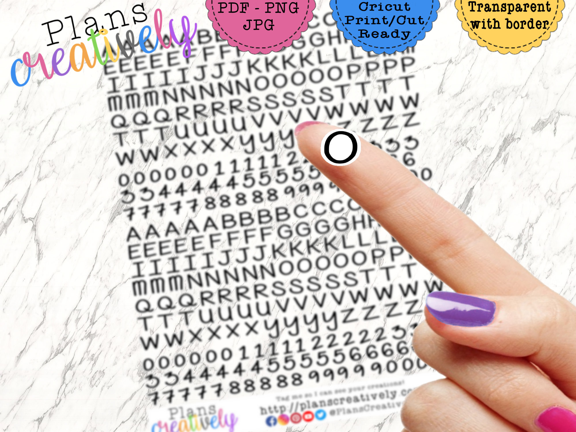 Printable Letter &amp; Number Stickers Tiny/Mini Size Black and | Etsy
