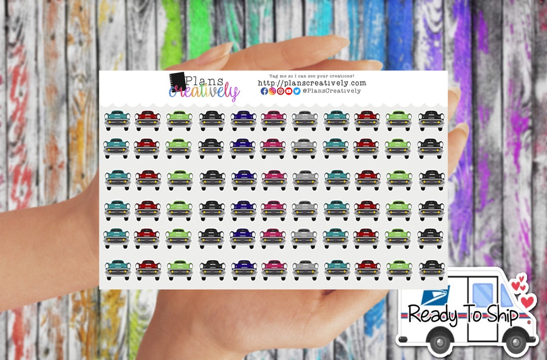 Classic Car Show Planner Stickers - Matte Sticker Sheet - Etsy