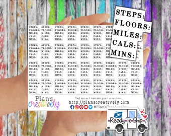 Fitness Stats Planner Stickers – Matte Kiss-Cut
