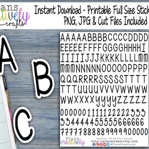  1Sheet Small 26 Alphabet Letter & Number Sticker