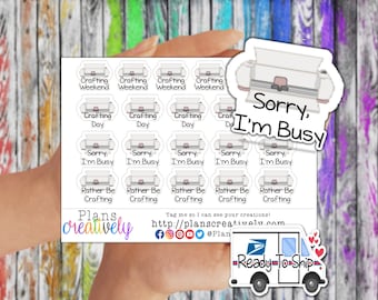 Printed & Ready to Ship - Cricut Crafting Day Anti-Social - Functional Budget Stickers | 8.5" by 5.5" Kiss Cut Printed Sticker Sheet