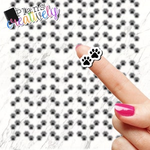 Printable Kitten/Cat Paws Planner Sticker Set - Cute little icon paw print stickers for reminders, decoration, or tasks for your planner.