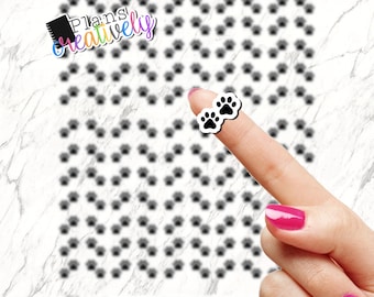 Cat Paw Print Planner Stickers – Kitten Reminders (Printable PNG/PDF Files)