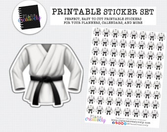 Martial Arts Planner StickersKarate Judo Jiujitsu Taekwondo Icons Stickers Martial Arts Planner StickersKarate Judo Jiujitsu Taekwondo Icons Stickers