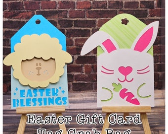 Handmade Cards - Easter Gift Card Holder Tag - **Grab Bag** (5) Tags In Each Order