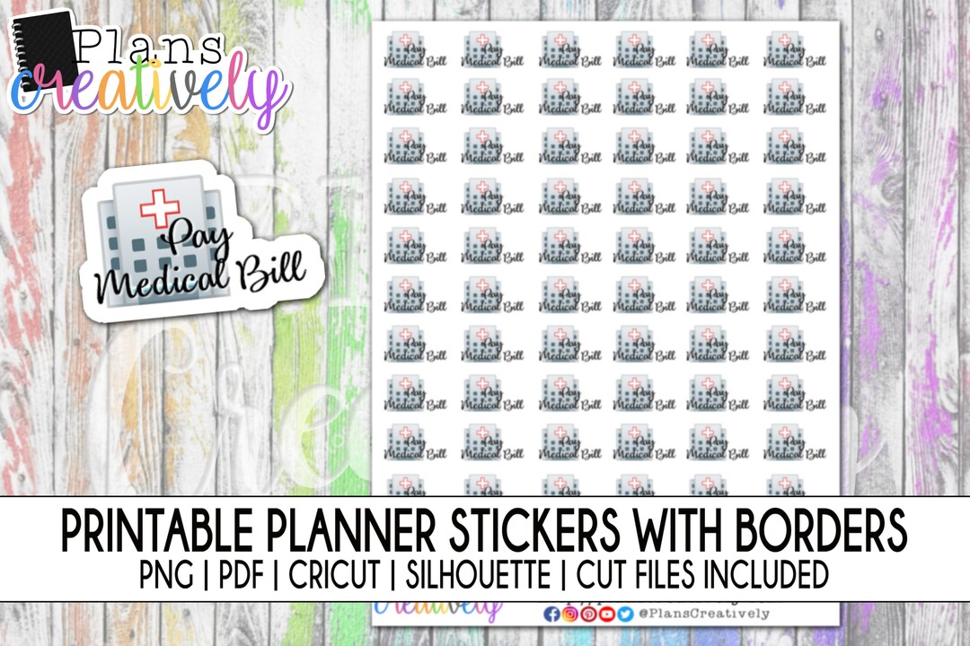 Printable Medical Bill Planner Stickers Budget Planning and Reminder ...