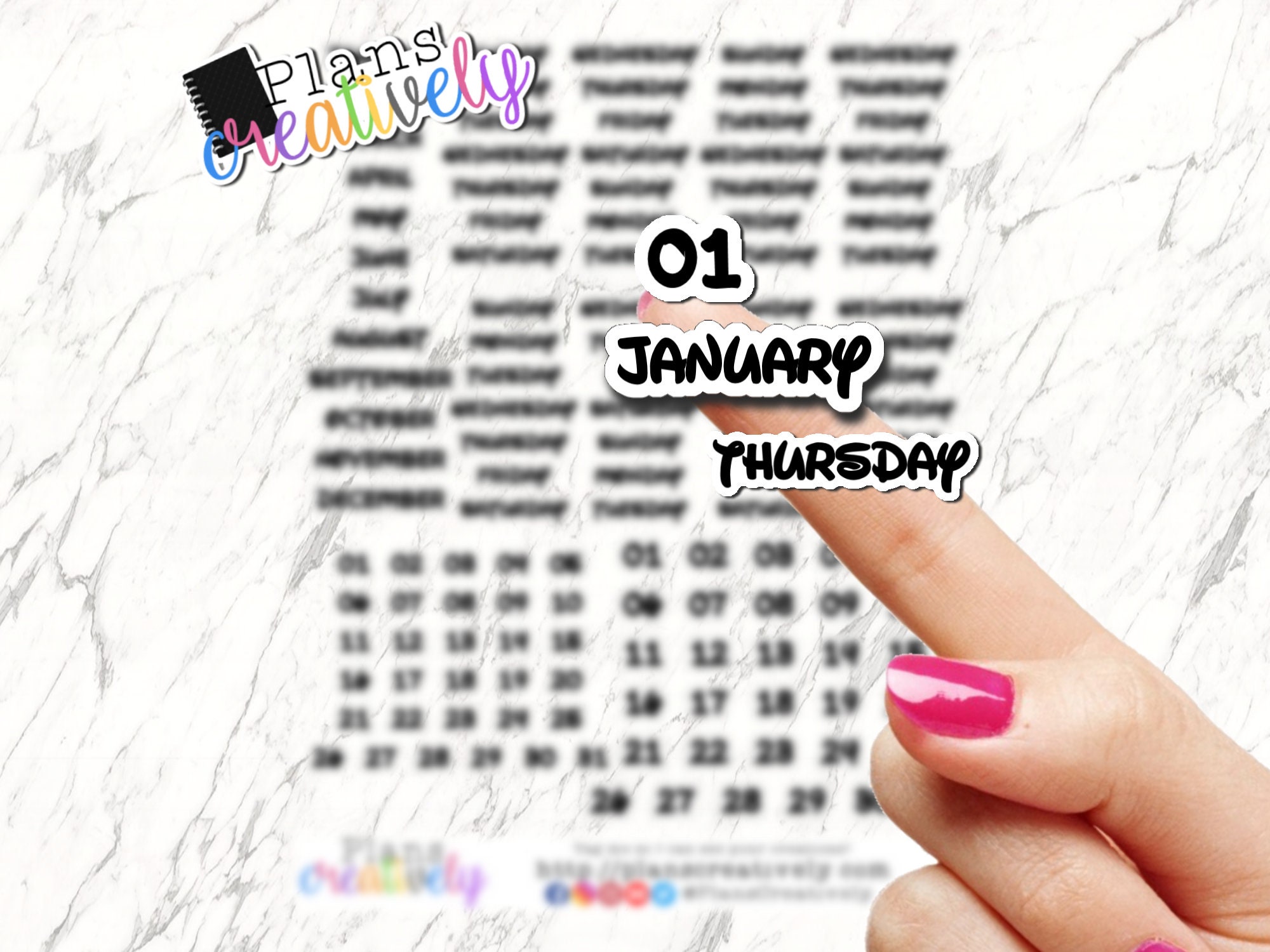 Printable DATE & NUMBER Planner Stickers Repurpose and Reuse Old Planners  Perfect for Clearance Planners and Outdated Happy Planner 