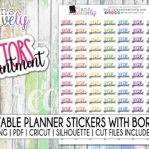Printable "Doctor Appointment" Reminder Planner Stickers - Remind yourself of your doctors appointments with these reminder stickers
