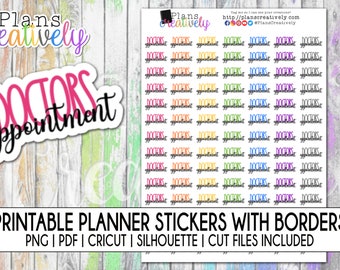 Printable "Doctor Appointment" Reminder Planner Stickers - Remind yourself of your doctors appointments with these reminder stickers