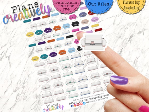 Printable Cricut Machine Printable Stickers for your planner | Etsy
