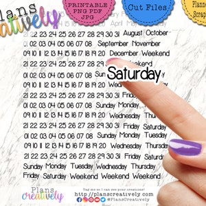 May include: A printable calendar sheet with the days of the week and numbers 1 through 31. The word "Saturday" is highlighted in a circle.
