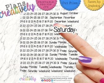 Printable Date Planner Stickers | Repurpose Dated Planners (PNG, JPG)