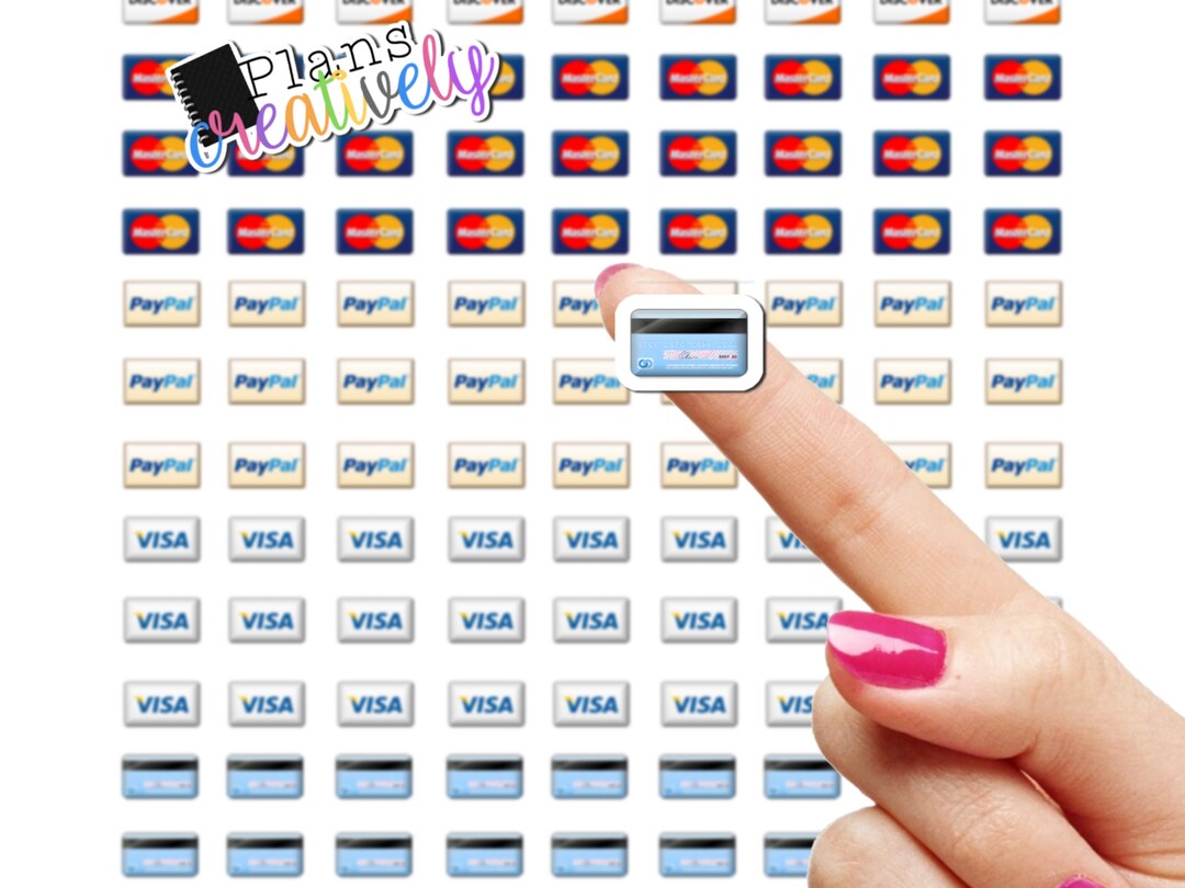 Credit Card Icon Planner Stickers | Budgeting Stickers (printable) - Etsy