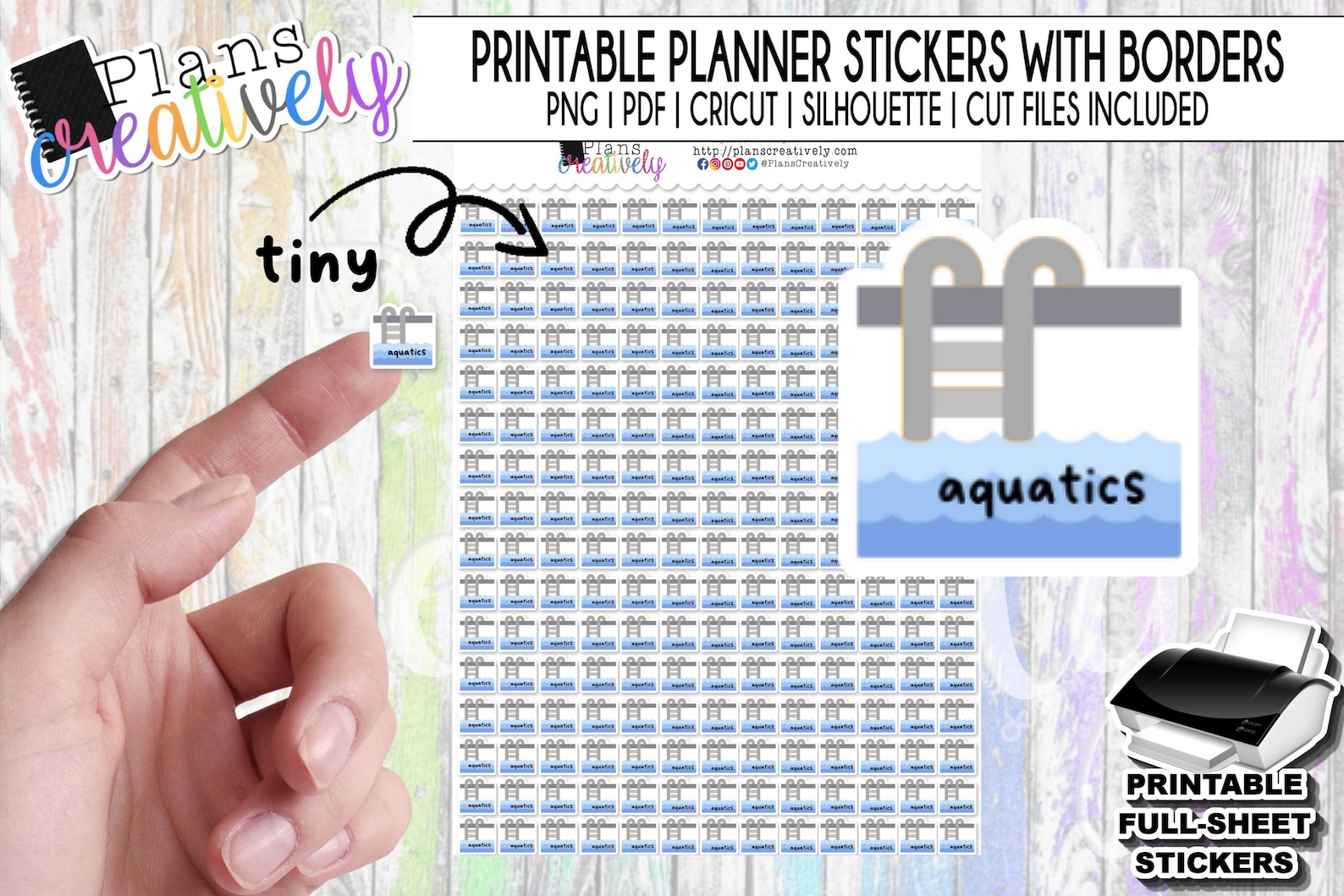 Printable Swimming Aquatics Stickers - Track Your Swim Workouts and ...