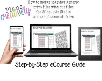 Silhouette Sticker E-Course – Print & Cut with Black Outline (PDF)