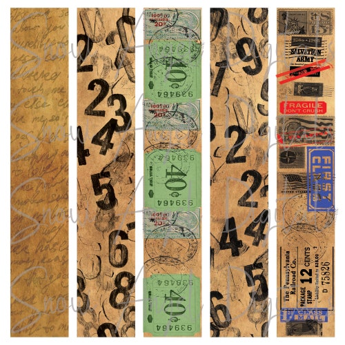 Vintage Walls 1 Printable Washi Tape Digital Collage Sheet for - Etsy