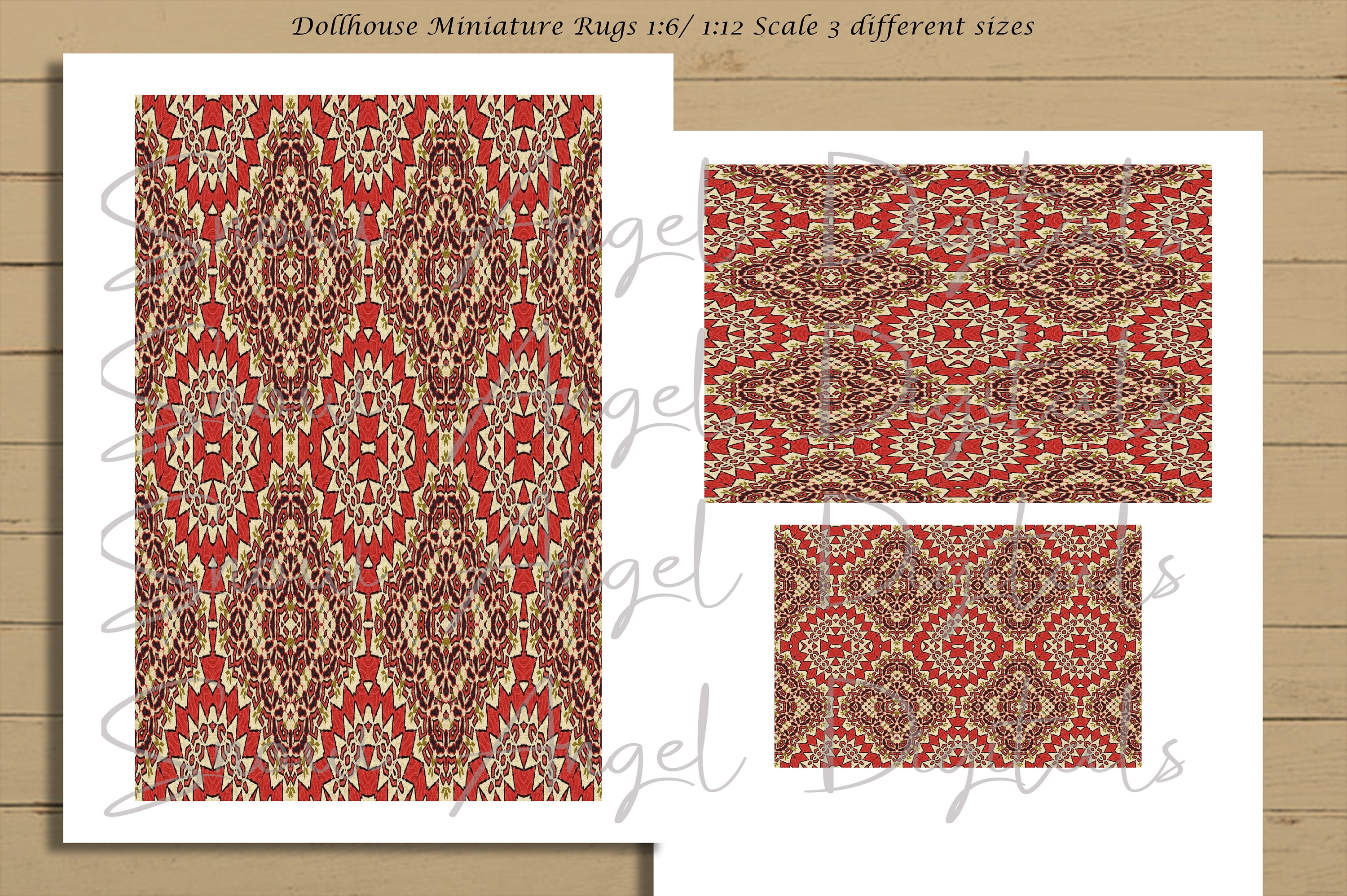 Dollhouse Miniature Printable Rug Dollhouse Miniature Pdf - Etsy Sweden
