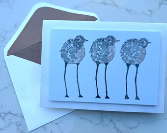 Baby Möwen Vogel Blanko Grußkarte