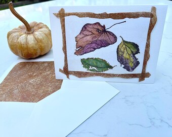 Herbstlaub Karte