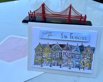 San Francisco Painted Ladies Grußkarte