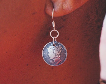 Mercury Dime Earrings