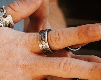 Morgan Silver Dollar Ring 1878-1904 and 1921