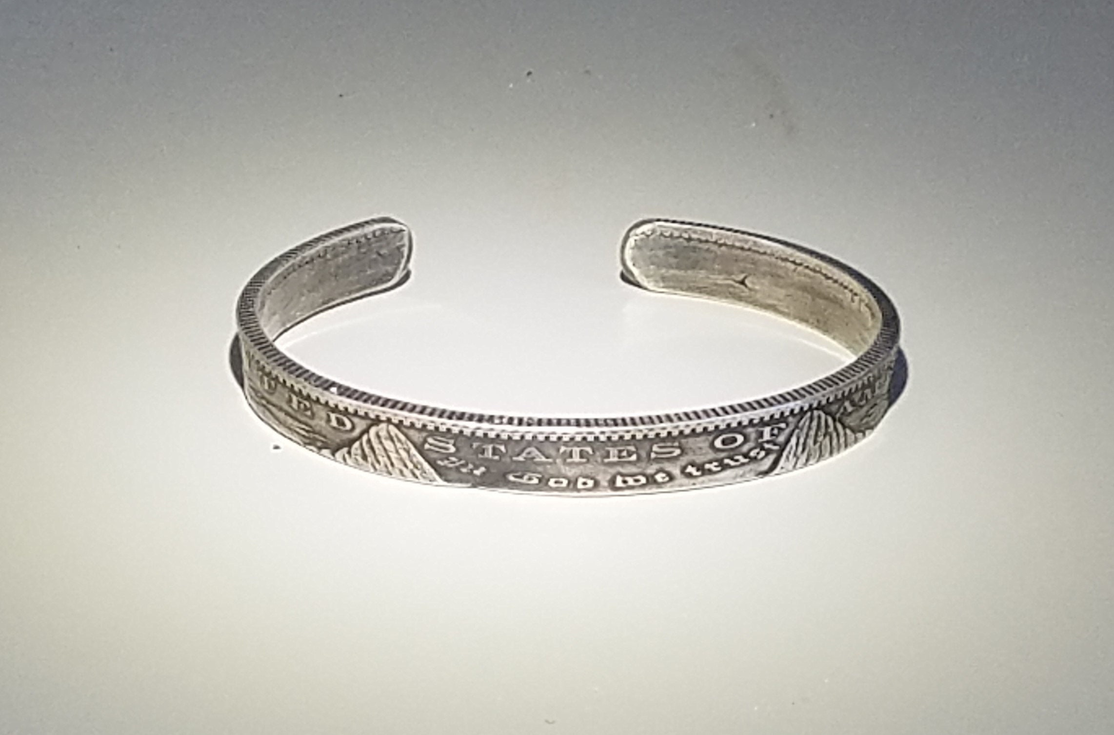 Silver Dollar Cuff Bracelet Etsy Singapore