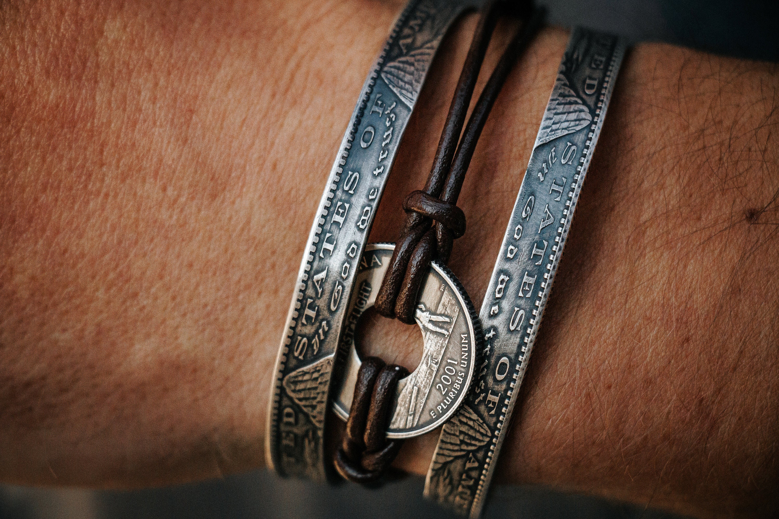 Silver dollar bracelet sale