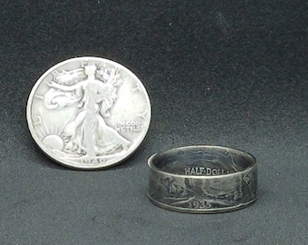 Silver Walking Liberty Coin Ring